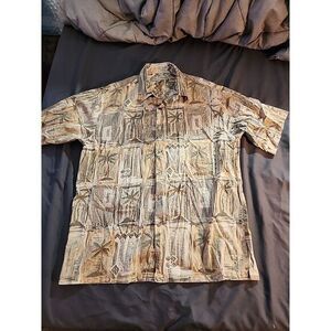 Tori Richard Size Large Men's‎ Trees And Ferns Hawaiian Aloha Shirt